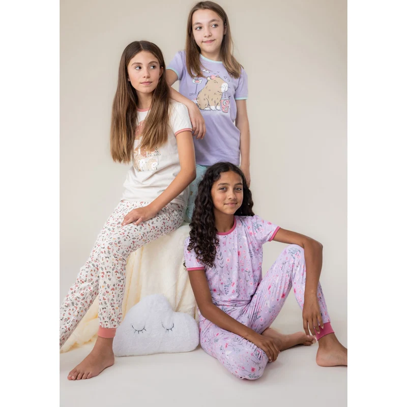 Pyjama Trois Pièces Flowers 2-12ans