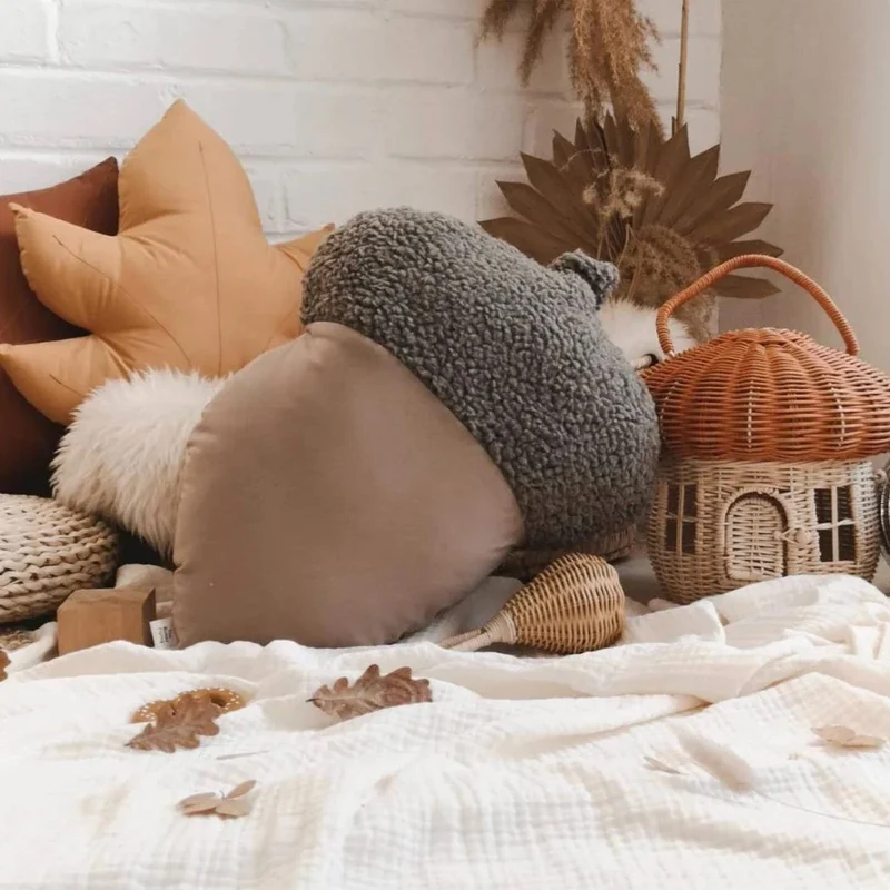 Coussin Gland De Chêne - Taupe
