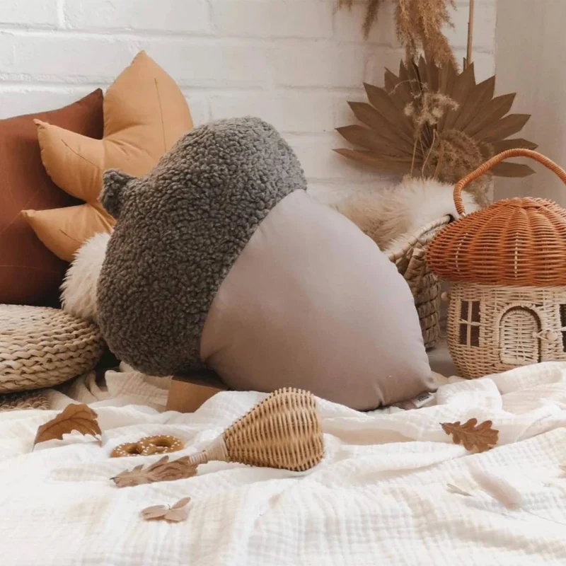 Coussin Gland De Chêne - Taupe