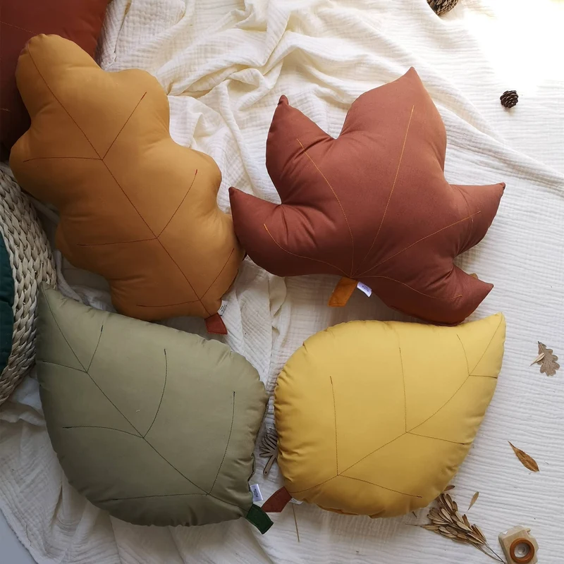 Coussin Feuille de Frêne - Olive
