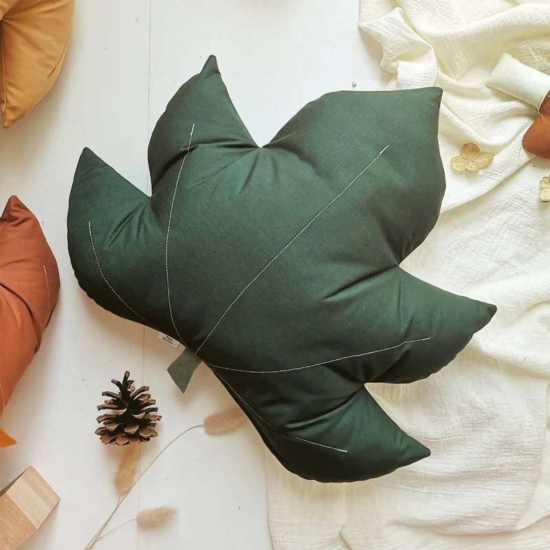 Coussin Feuille D`Érable - Vert