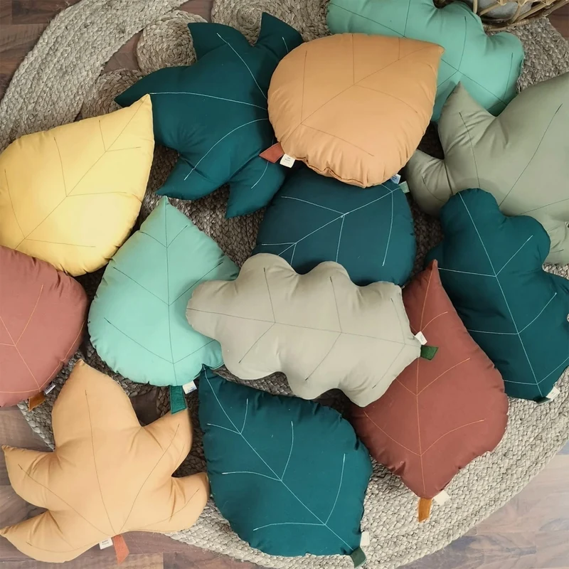 Coussin Feuille de Chêne - Olive