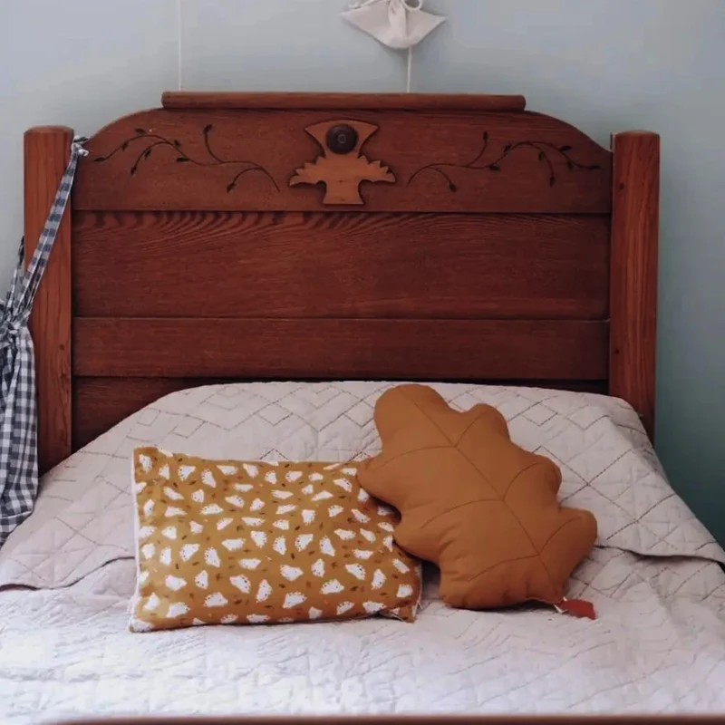 Coussin Feuille de Chêne - Rouille