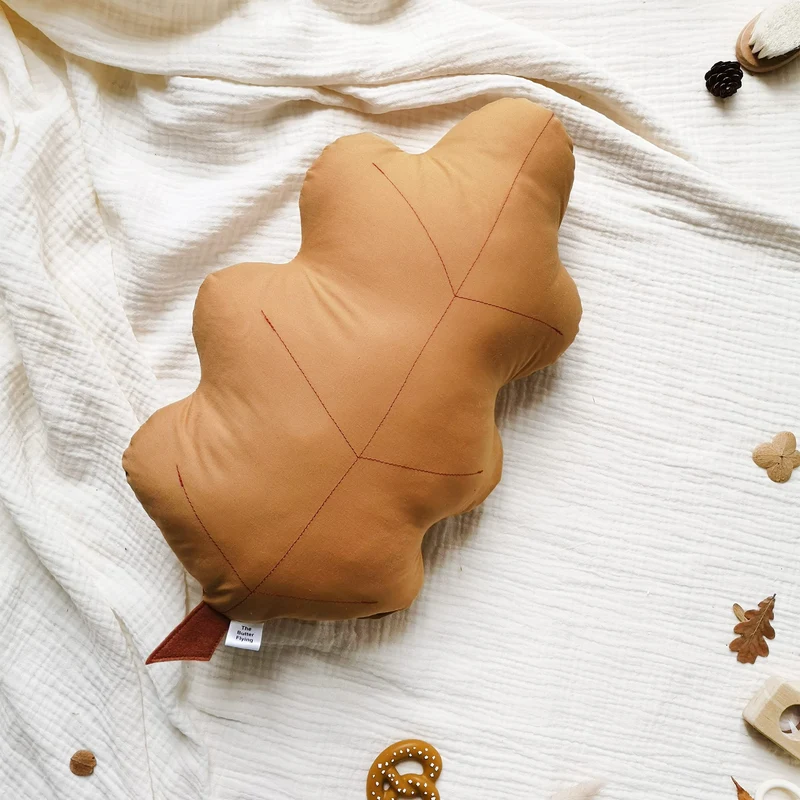 Coussin Feuille de Chêne - Ocre