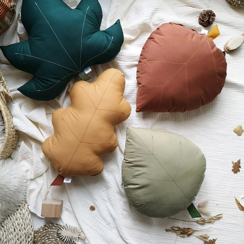 Coussin Feuille de Chêne - Ocre