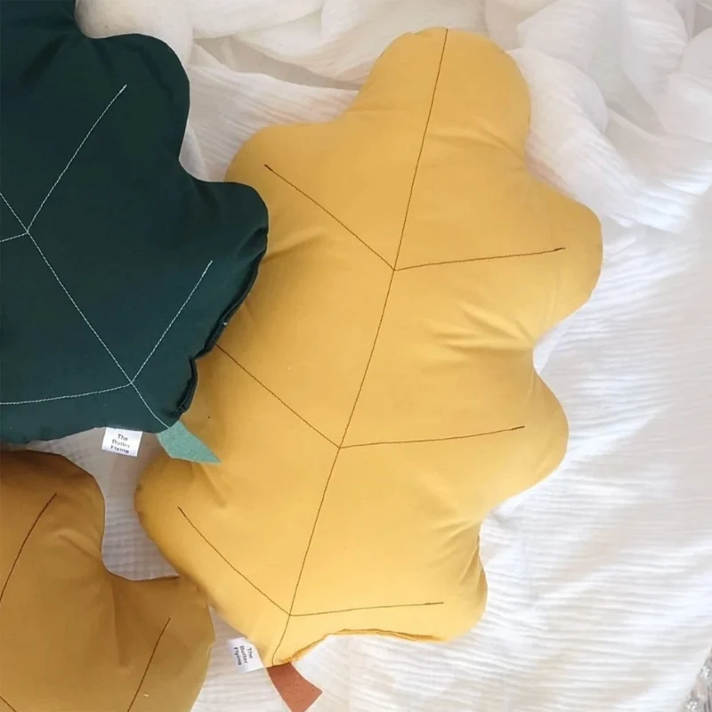 Coussin Feuille de Chêne - Moutarde