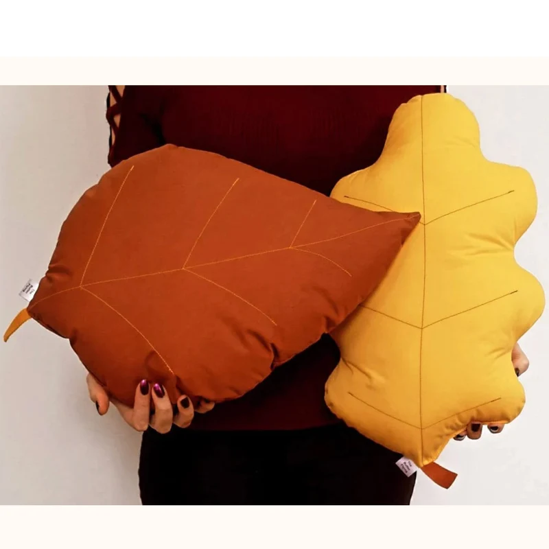 Coussin Feuille de Chêne - Moutarde