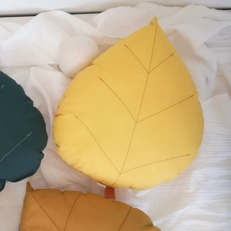 Coussin Feuille de Bouleau - Moutarde