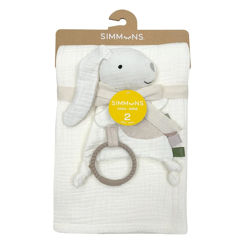 Mousseline Deluxe et Jouet Interactif Lapin - Coconut Milk