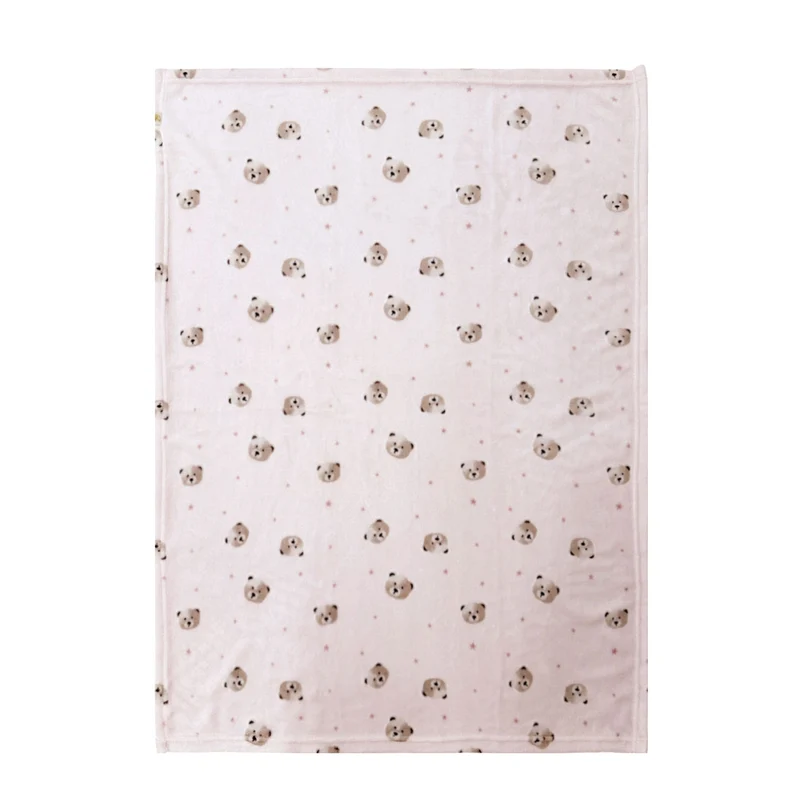Couverture avec Bas Ours - Rose