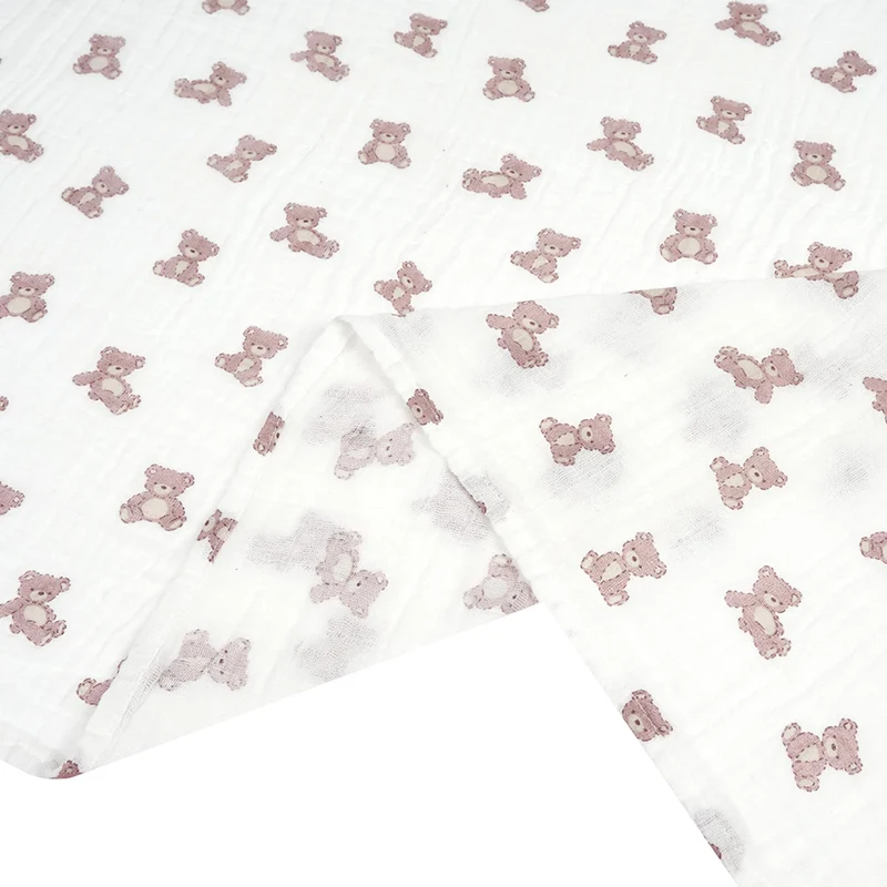 Couvertures de Mousseline (2) - Ours Rose
