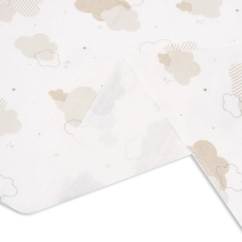 Draps Contour en flanelle pour Couchette (2) - Beige
