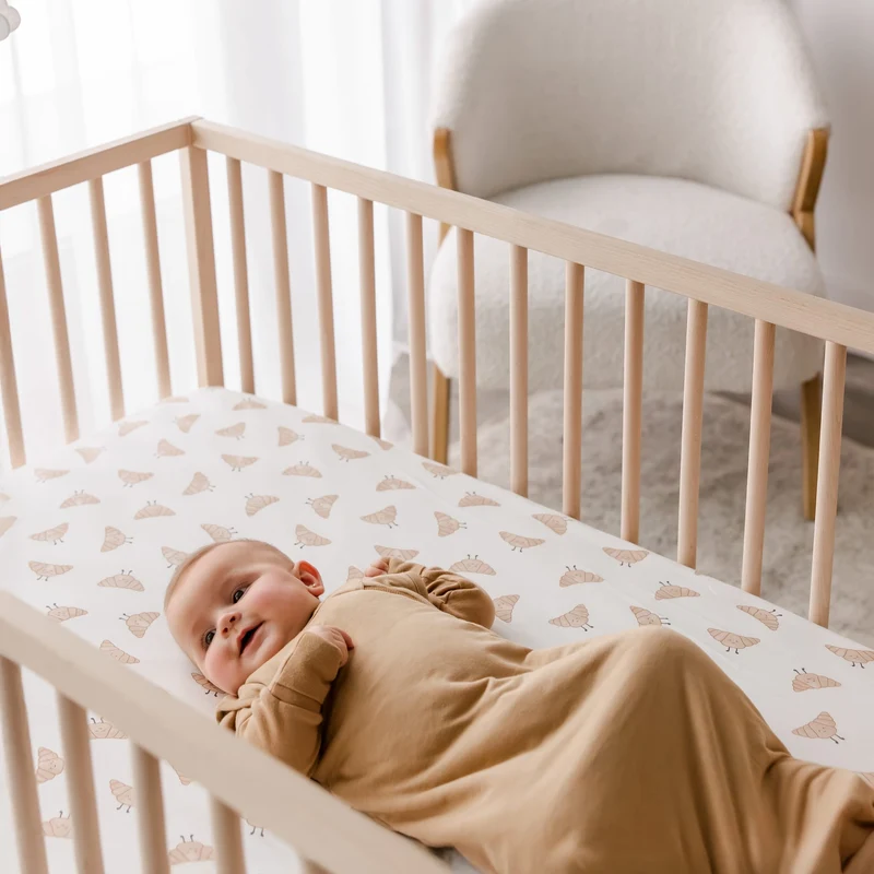 Drap Contour pour Lit de Bébé - Croissants