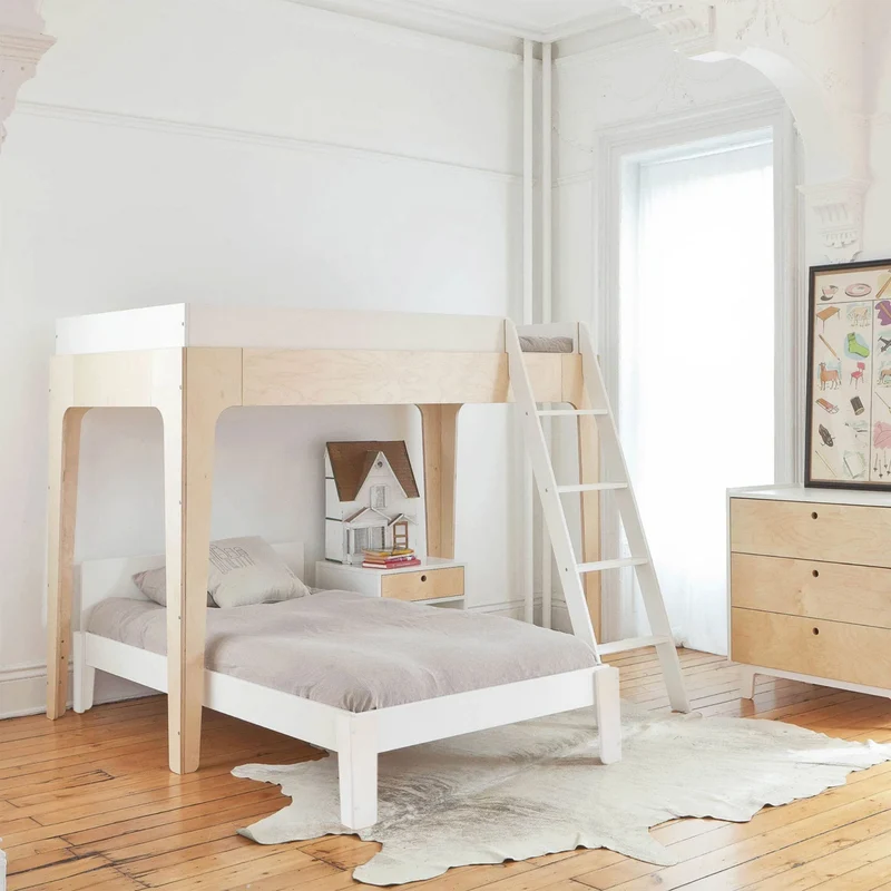 Lit Jumeau Loft Perch - Naturel/ Blanc