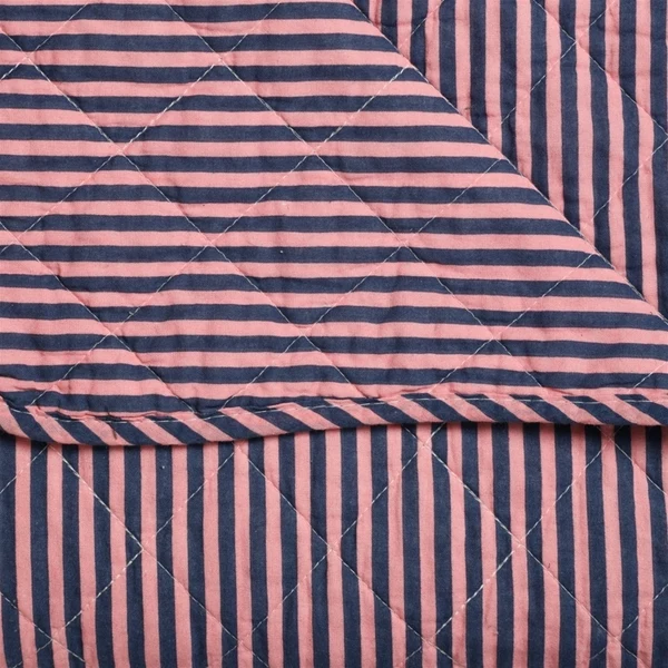 Quilt Ethnic plaid i bomuld, pink/blå – EJA