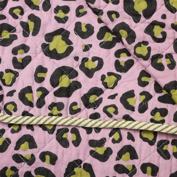 Quilt Ethnic plaid i bomuld, lilla leopard – EJA