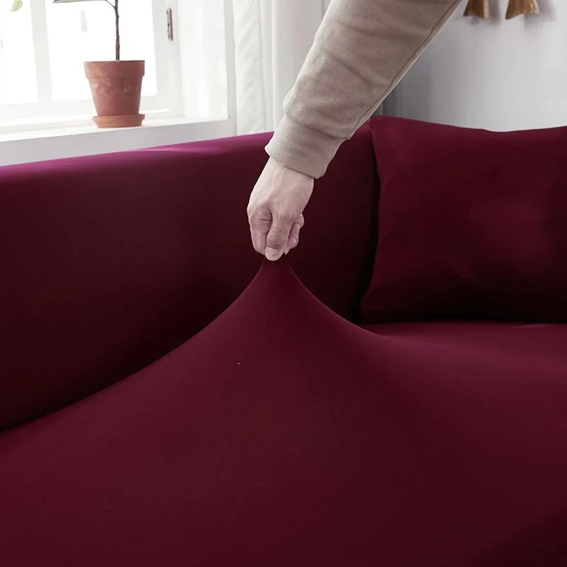 Housse de Canapé d’Angle Rouge Vin