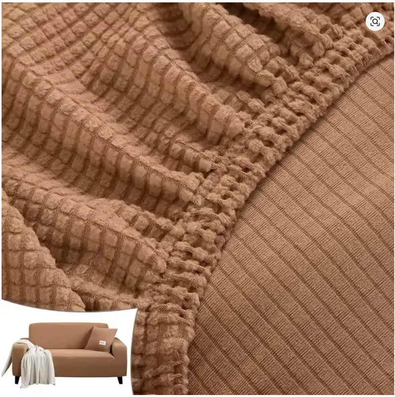 Microfibre Camel - Housse de Canapé Extensible