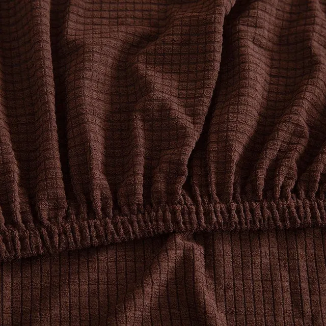 Microfibre Marron Café - Housse de Canapé Extensible