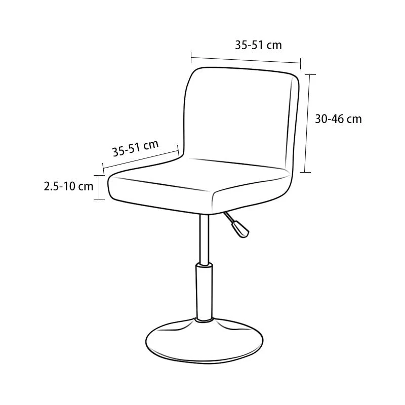 Housse de chaise de bar extensibles pur velours