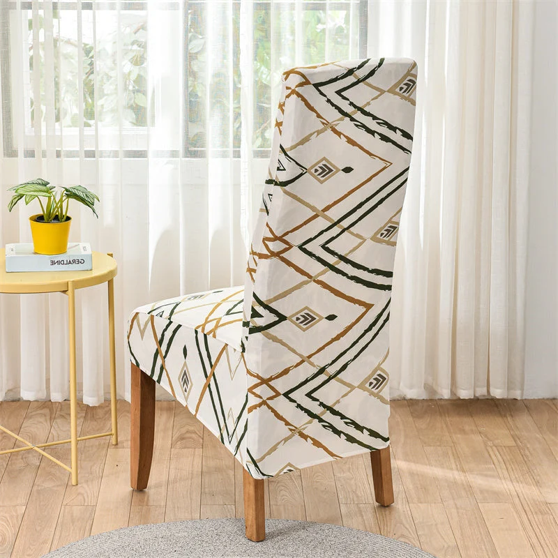 Housse de chaise haute extensible grand dossier (10 Motifs)