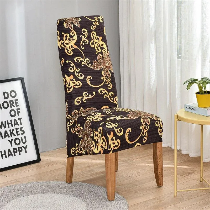 Housse de chaise haute extensible grand dossier (10 Motifs)