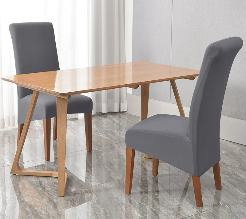 Housses de chaises hautes extensibles en lycra couleurs unies