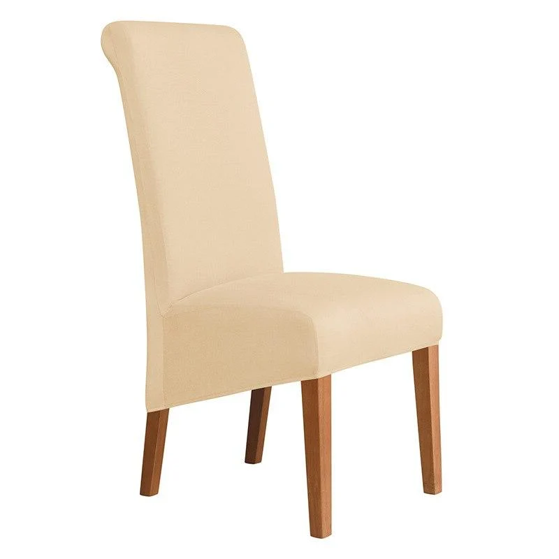 Housses de chaises hautes extensibles en lycra couleurs unies