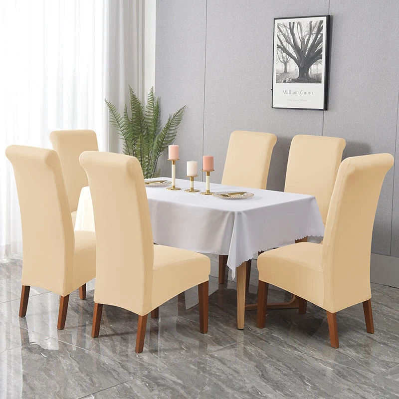 Housses de chaises hautes extensibles en lycra couleurs unies