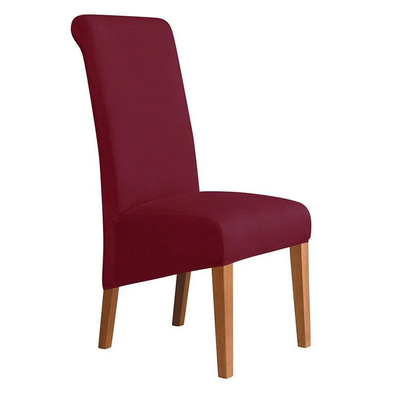 Housses de chaises hautes extensibles en lycra couleurs unies