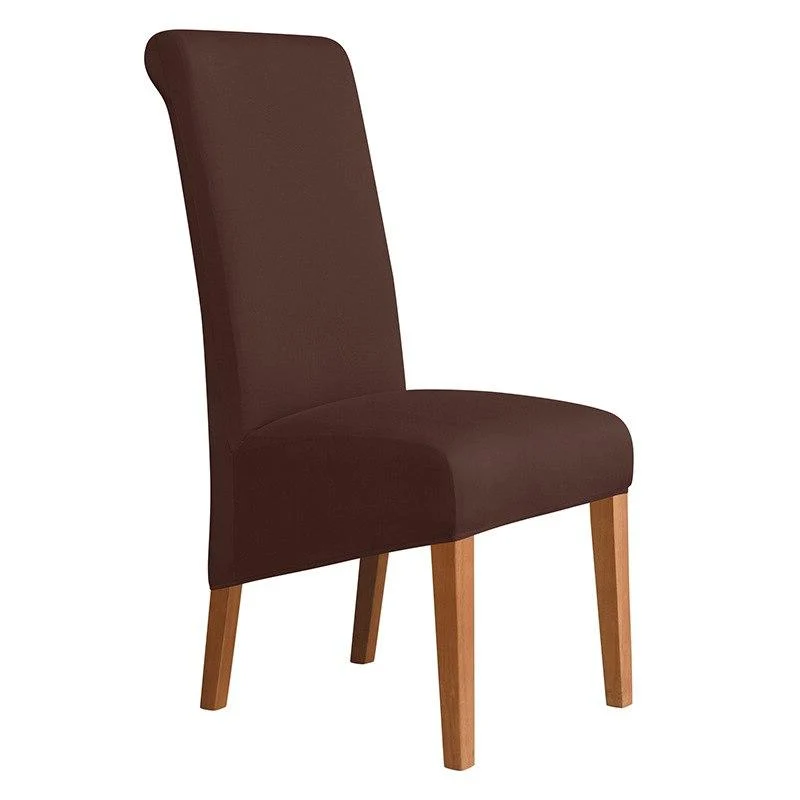 Housses de chaises hautes extensibles en lycra couleurs unies