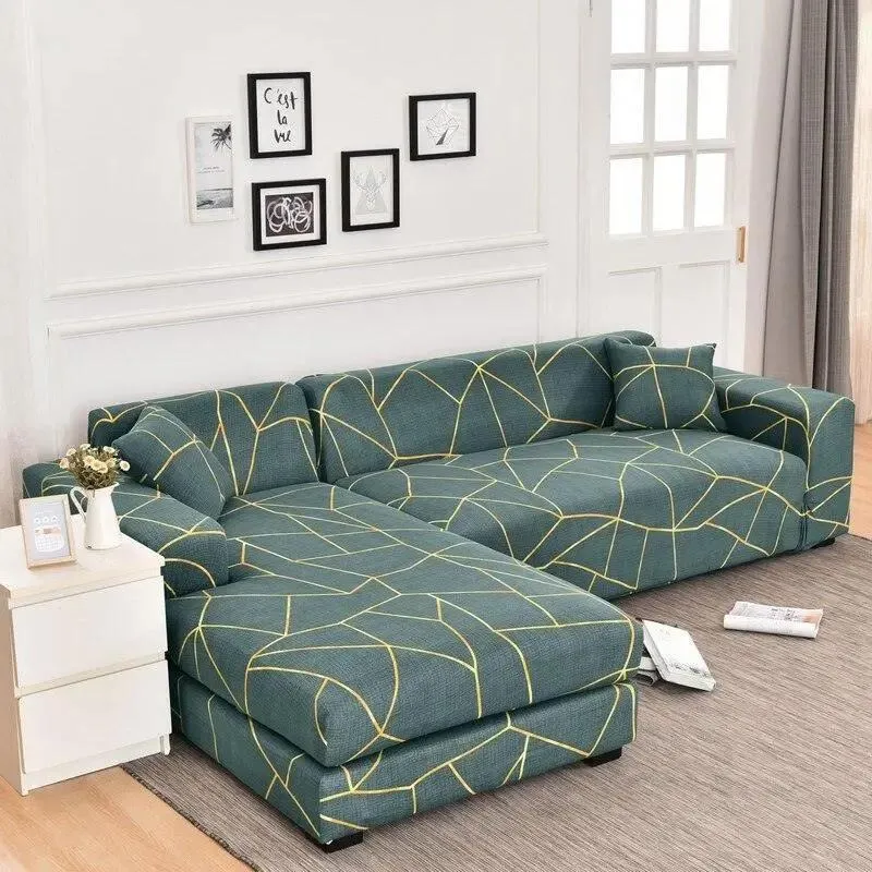 Motif Media - Housse de Canapé d’Angle Extensible