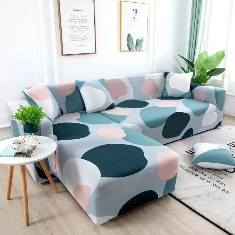 Motif Marfic - Housse de Canapé d’Angle Extensible