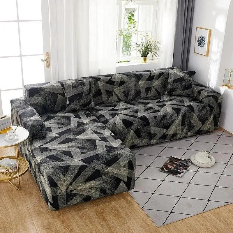 Motif Jildun - Housse de Canapé d’Angle Extensible