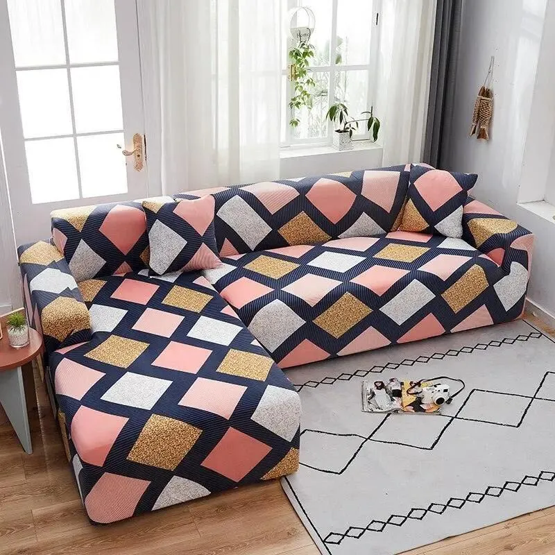 Motif Gacrux - Housse de Canapé d’Angle Extensible
