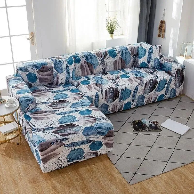 Motif Dana - Housse de Canapé d’Angle Extensible