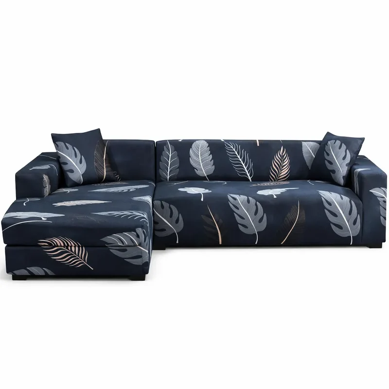 Motif Baniace - Housse de Canapé d’Angle Extensible