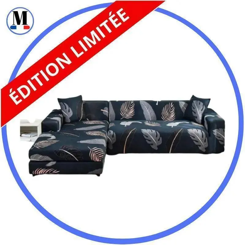 Motif Baniace - Housse de Canapé d’Angle Extensible