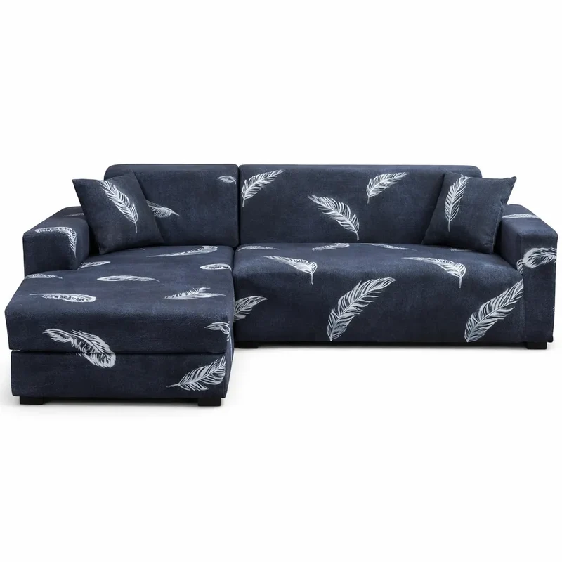 Motif Pulume - Housse de Canapé d’Angle Extensible