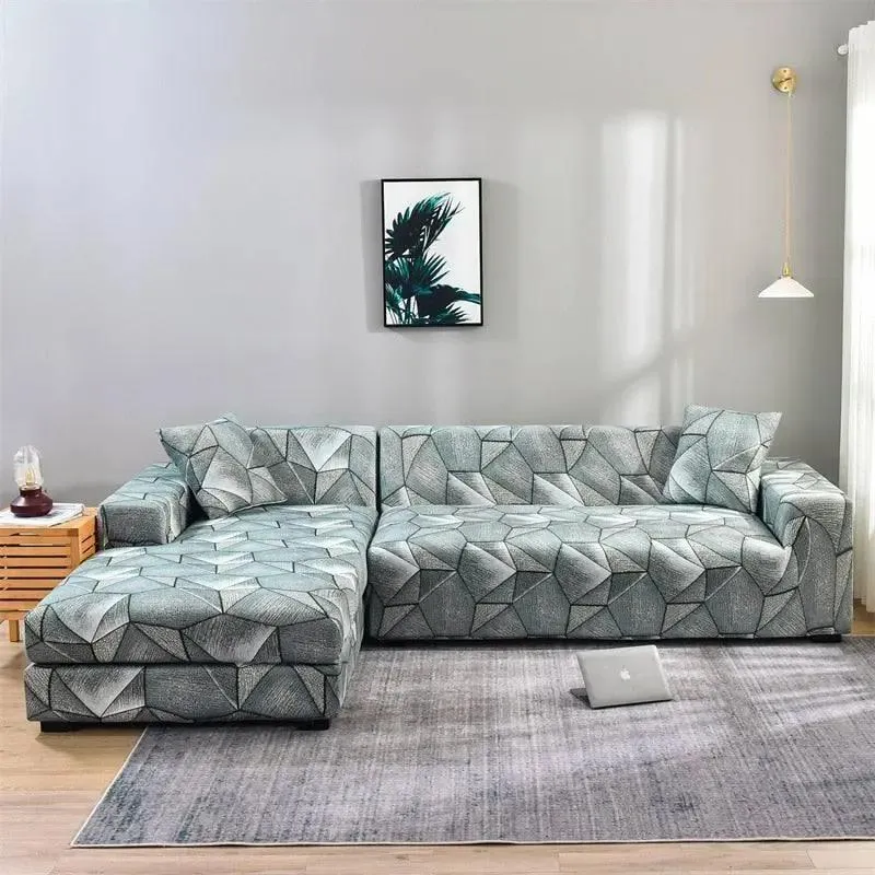 Motif Verda - Housse de Canapé d’Angle Extensible