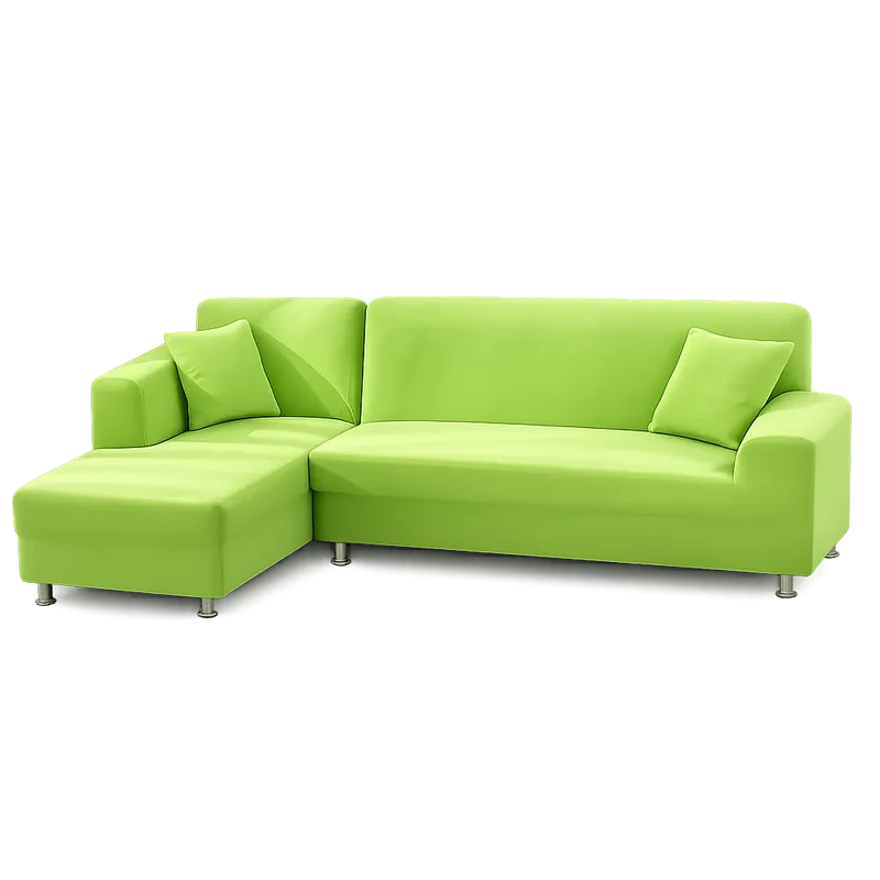 Housse de Canapé d’Angle Vert Pomme