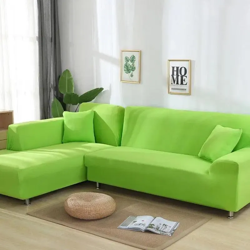 Housse de Canapé d’Angle Vert Pomme