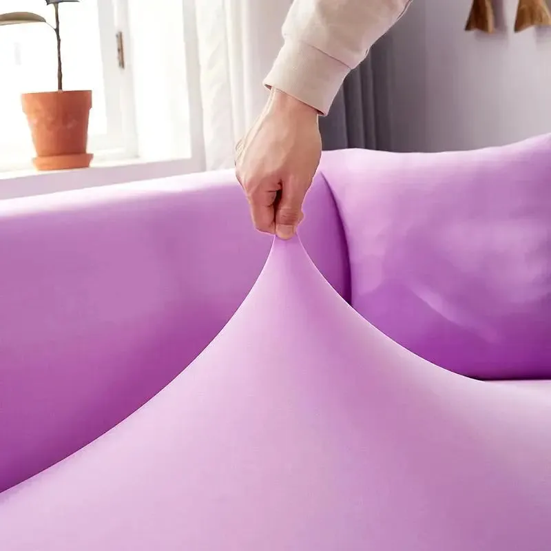 Housse de Canapé d’Angle Violet Clair