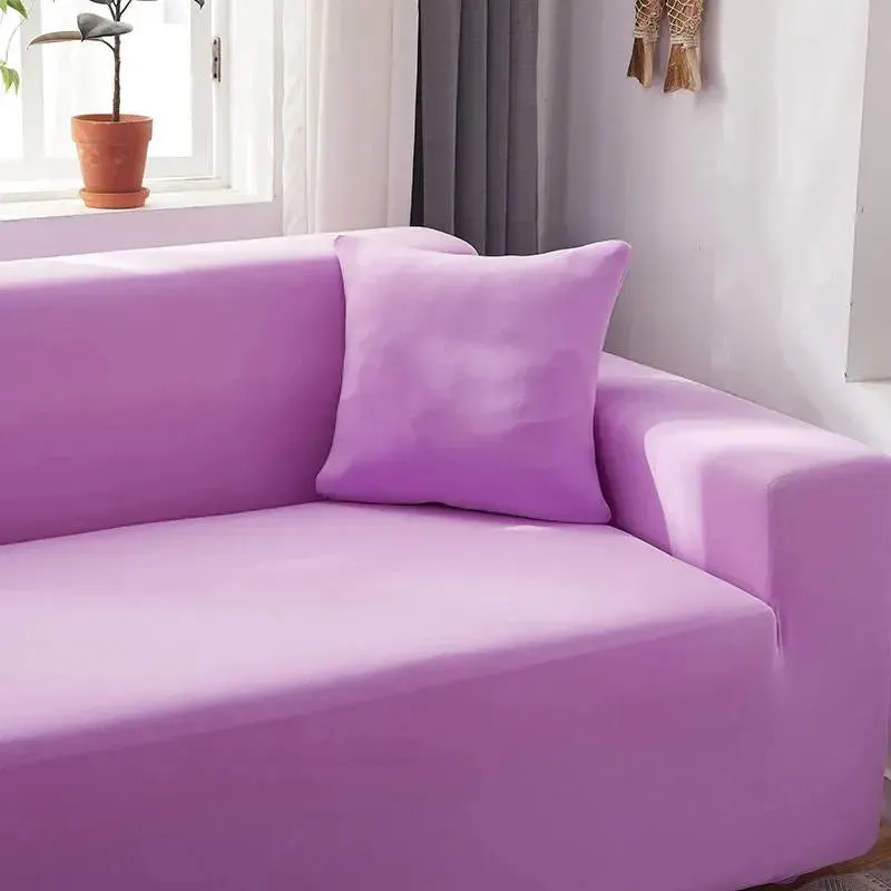Housse de Canapé d’Angle Violet Clair