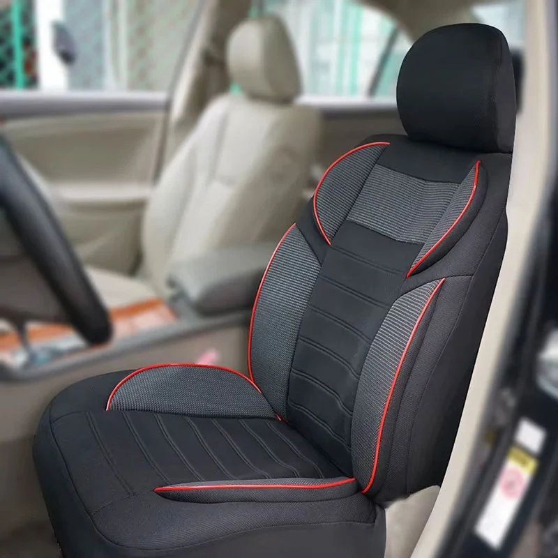 Housse Pour Siège De Voiture Noir et Rouge