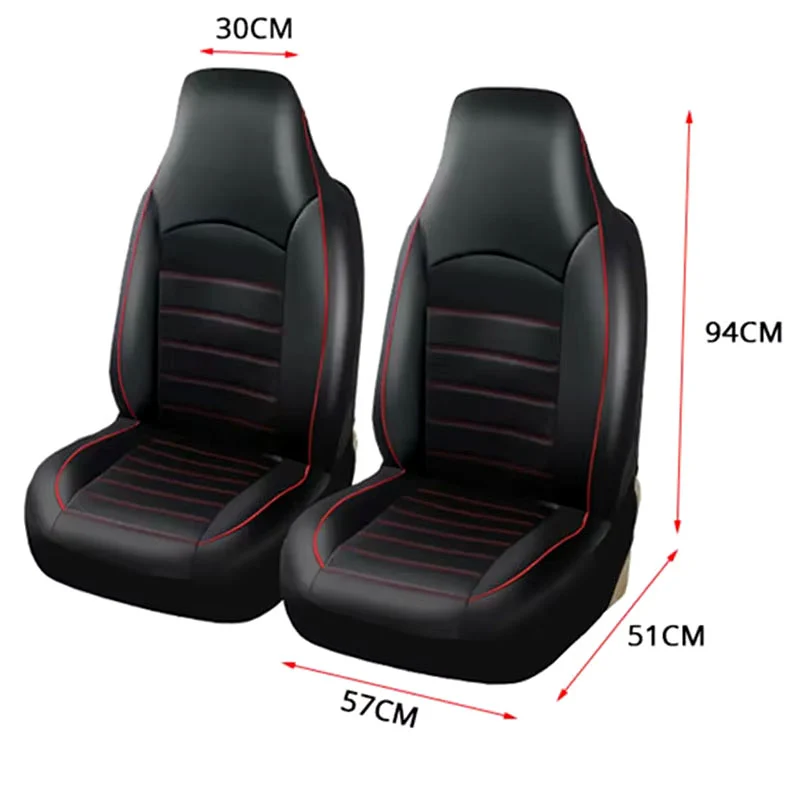 Housse de Siège Pour Voiture Universelle Noir et Rouge
