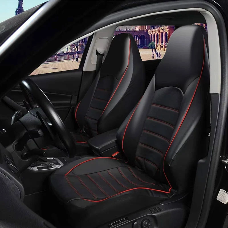 Housse de Siège Pour Voiture Universelle Noir et Rouge