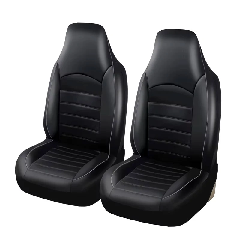 Housse de Siège Universelle Pour Voiture En Similicuir Noir
