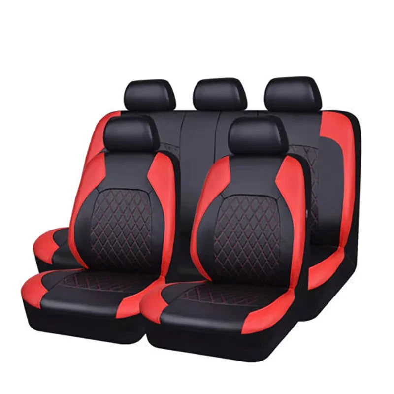 Housse de Protection Pour Siège de Voiture Noir et Rouge