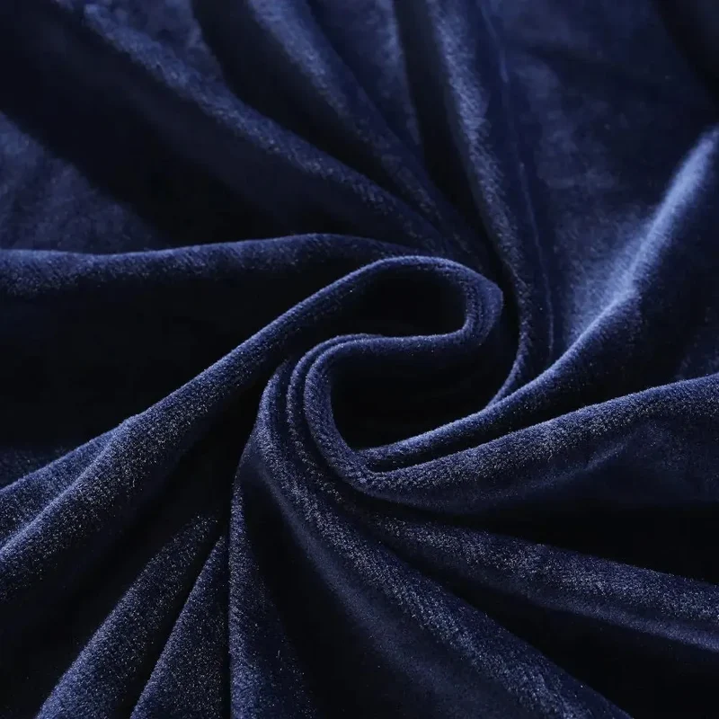 Housse de Canapé d’Angle Velours Bleu marine